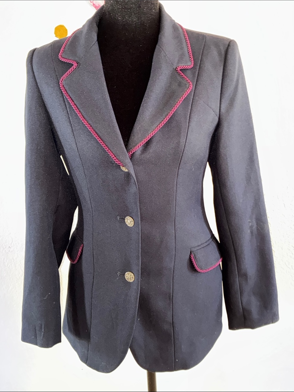 🖤 On Course Ashby Equestrian Jacket – Navy & Wine Trim (A08)